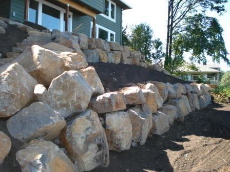 Terraced Plant Bed Retaining Wall